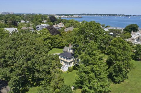 Extraordinary opportunity to purchase 1+ acres in the R-12 zone in a private Old Greenwich waterfront association! Stunning architectural renderings by Wadia Associates showcase proposed renovation of the existing home. Renovate, expand or build new....