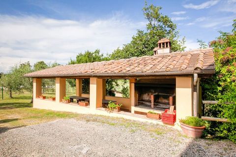 This enticing farmhouse is located in Capannoli. Ideal for a family, it can accommodate 6 guests and has 3 bedrooms. It has a shared swimming pool for you to take a refreshing dip after a long tiring day. Forest lies around the corner of the villa fo...