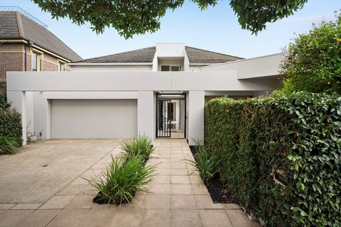 Outstandingly positioned between Brighton Beach and Church Street, this unique, architect-designed four-bedroom residence will captivate with its light-filled modern Mediterranean-inspired interiors and an adaptable floorplan perfect for multi-genera...