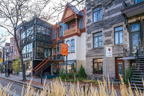 This Victorian-style semi-commercial building is located in the most sought-after commercial section of Rue St-Denis. Carefully maintained by its successive owner-retailers for over 40 years. The building offers a spacious ground floor and basement. ...