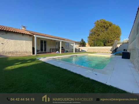 FOS SUR MER, SECTEUR TRES RECHERCHE, l'agence Margueron Immobilier vous présente à la vente, une belle villa plain-pied type 5 de 127 m2 habitable avec un garage, ainsi qu'un studio indépendant, piscine et garage sur une parcelle de 688 m2. Elle se c...