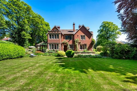 **NO ONWARD CHAIN** Step inside to discover a wealth of period charm, including a grand oak-panelled reception hall and galleried landing, high ceilings, and elegant bay windows. The spacious layout includes four reception rooms, a large south-facing...