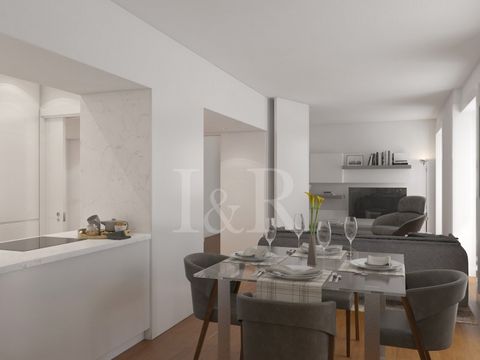 Spacious 3-bedroom duplex apartment, with 196 sqm, located in the Palmira 28 project, in Lisbon. This apartment, located on the ground floor and semi-basement, is distributed as follows: the entrance is on the ground floor, where the most private par...
