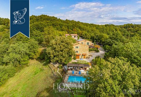 This charming luxury agritourism resort with a pool is for sale in Montieri, near Grosseto, Tuscany. Surrounded by the verdant Tuscan countryside, this estate measures 1,790 sqm overall and consists of the main villa and two annexes. This property in...