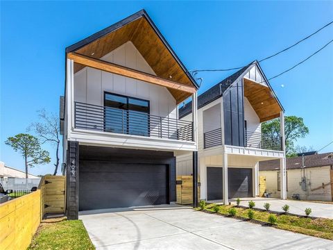 This new construction, modern single family home is located in Independence Heights. The home features first floor 10-foot ceilings, an open floor plan, luxury vinyl plank flooring, floor to ceiling windows in study, a private backyard, a balcony and...