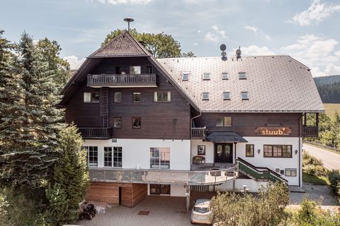 große Wohnung mit zwei Schlafzimmern, Couch und einfacher Küche. Voll inventarisiert.