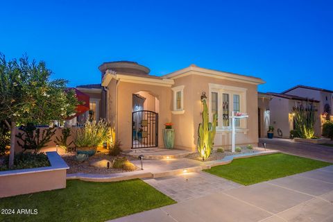 Get ready to be amazed by 36780 N Crucillo Dr, perched on the edge of Queen Creek's top golf course! This home offers jaw-dropping mountain views, stunning sunsets, and the best vistas in the Encanterra Community. Step inside and be wowed by a chic a...