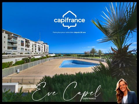 Appartement à vendre 3 pièces LE CAP D'AGDE (34), Rochelongue Vue Mer, 2 chambres avec Terrasse & Garage dans résidence avec Piscine Vue Mer