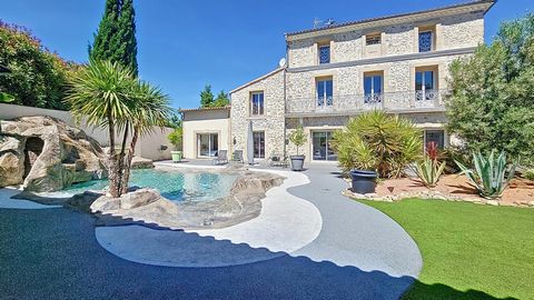 Demeure de 214 m² avec piscine lagon et grand garage à deux pas du canal-du-Midi