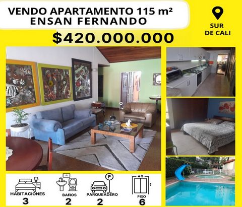 Close to the iconic Parque del Perro. This apartment in San Fernando Viejo is a unique opportunity for those looking for an exclusive lifestyle in Cali. Enjoy the spaciousness of its 115m², its 3 bedrooms plus a service room, and the comfort of a dou...