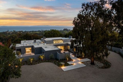 This newly renovated estate offers an exceptional luxury living experience on a 2.8-acre parcel above Montecito Country Club, providing stunning views of the Pacific Ocean. With 7070 square feet of living space on a single level, the open concept des...