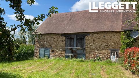 A09525 - Charming semidetached stone barn with a lovely view across fields to be renovated, the roof is newly fitted and in excellent condition as well as the wood work. Attached to the land is a garden of 795m² with fruit trees. The property is situ...
