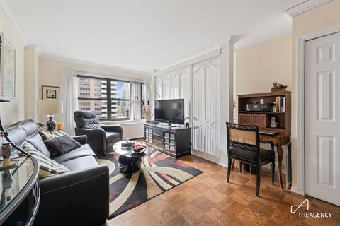 This spacious alcove studio is bright and sunny all day with all windows facing south and lovely views of the City and the trees and flowers of the peaceful Lincoln Towers central courtyard below. Uniquely it has a smart though removable divider to a...