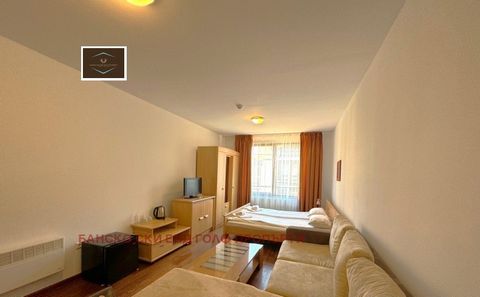 We present to you Spacious Furnished Studio in Bansko / Bellevue Residence. The studio is bright, fully and stylishly furnished, and has the following layout: Living room with living room and bedroom; Golyama Banya; Spacious entrance hall; An ideal c...