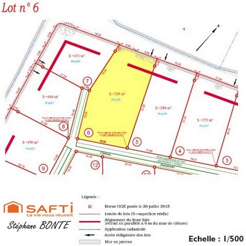 Terrain de 729 m² viabilisée (lot 6) – Le Puy