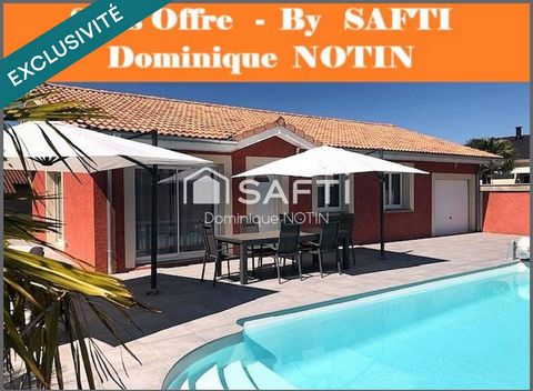 Maison plain-pied 85m² 3chb sur 600 m² piscine