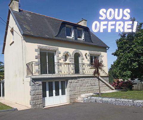 Maison familiale avec jardin paysagé de 1126m2 et potentiel d’aménagement – Plouigneau centre