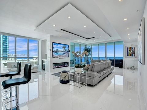 Wow! Perfect 10! Enter from Private Elevator Foyer A Spectacular Newly Renovated Modern Furnished Residence In Luxurious Oceanfront Boutique Diplomat Residences Best Direct Ocean/Intracoastal/City Views! Throughout This White Light 3 bed/3.5 bath Sma...