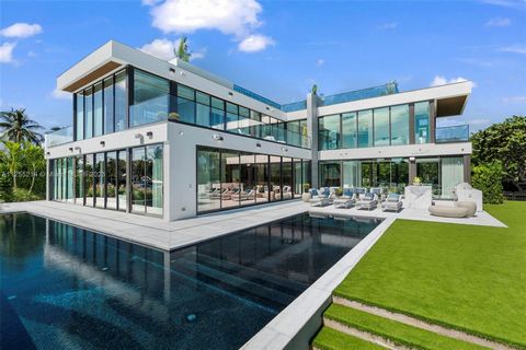 Brand new! CASA MODERNE! Experience the best Miami waterfront lifestyle in Miami in this modern tropical waterfront masterpiece privately located at the end of a cul-de-sac in Bay Point, Miami's most secluded true gated community. This stunning new c...