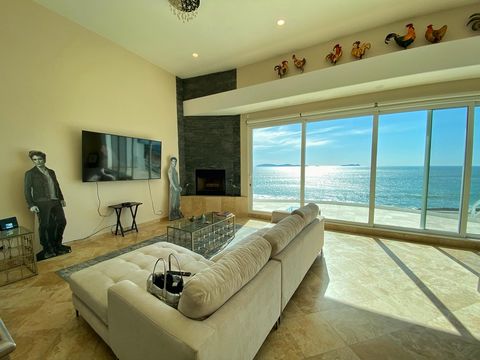 For more information, call ... Air-conditioned beachfront home within private real mediterranean, has a clubhouse and pool on two levels with ocean views. Level Two: entrance is on level two, two car garage, cistern, living room with fireplace, panor...