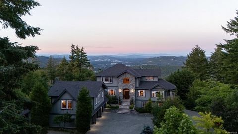 Step into your own Private Oasis! This immaculate custom-built masterpiece spans 5,035 sqft & is set on a stunning 10+ acre property with breathtaking 180-degree view of the Salish Sea, the Olympics, Mount Baker, & downtown Victoria. Unwind while enj...