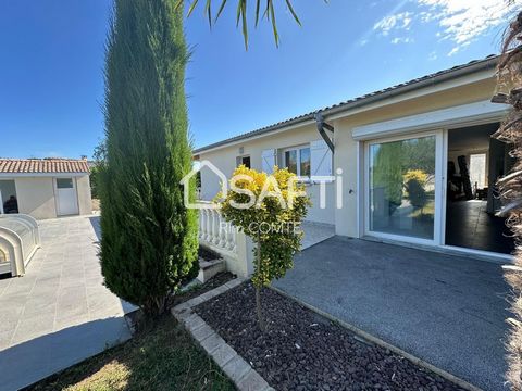 Située dans un cadre de calme absolu et à proximité de toutes les commodités, cette maison de plain-pied offre un confort de vie exceptionnel. D'une surface habitable généreuse, elle est équipée d'un système de chauffage moderne par pompe à chaleur r...