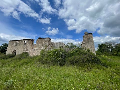 ISTRIA, BUJE - Ruina do renowacji na działce budowlanej o powierzchni 2350 m2 Średniowieczne miasto Buje znajduje się w północno-zachodniej części półwyspu Istria i znajduje się na szczycie wzgórza ze wspaniałym widokiem na morze, okoliczne wzgórza, ...