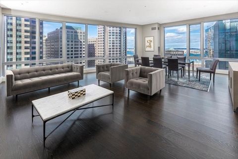 Fabulous fully renovated 3+ bed 3 bath home at the Intercontinental overlooking the Rose Kennedy Greenway with Views to Boston Harbor! This full service 20th floor home has been completely renovated and offers beautiful wide plank hardwood floors, cu...