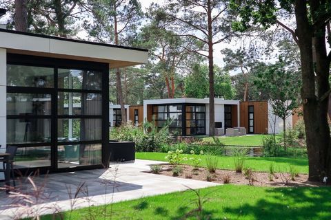 Dit moderne vakantiehuis ligt op het ruim opgezette vakantiepark Resort De Zanding, omringd door natuurgebieden, waaronder het Nationale Park De Hoge Veluwe, op 19 km. ten noordwesten van de gezellige stad Arnhem. Het kleinschalige centrum van Otterl...