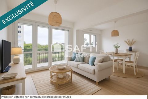 Appartement T4 avec 2 chambres, cave et garage à 15mn du centre ville