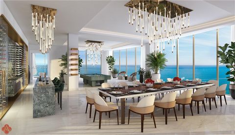 Spectacular Mansion in the Sky. Full floor 6 bedroom 7 bath residence delivered turn key with a $1.7M Luxury Living furniture package. This Custom home in the New Estates at Acqualina North Tower will be ready to move in first quarter 2024. Outdoor p...