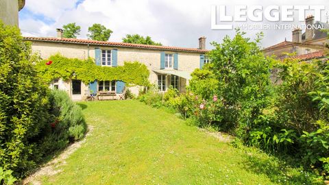 A30467CPI17 - This is a pretty country house set in a hamlet minutes from the popular market town of St Jean D'Angely. Arranged over two floors there are 5 bedrooms, and the layout offers the opportunity to create a separate 2 bedroom gite if require...
