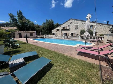 This gite complex offers an immediate income, with the gites being sold fully furnished. Each gite has its own terrace and access to the 12m x 6m salt water swimming pool and child's paddling pool, the BBQ area, laundry, leisure barn with games, gard...