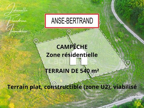 Anse-Bertrand, Campêche : terrain plat et viabilisé dans un quartier résidentiel recherché