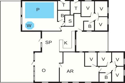 Well-furnished holiday cottage with swimming pool and activities with every amenity needed for an active holiday. The impressive pool room has an 18 m² large swimming pool with slide, counter-current system and a 4-6 people whirlpool as well as a lar...