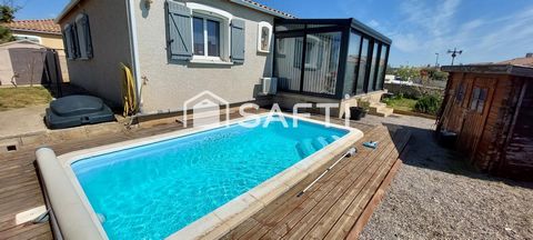 Pavillon familial, 4 chambres, piscine, véranda.