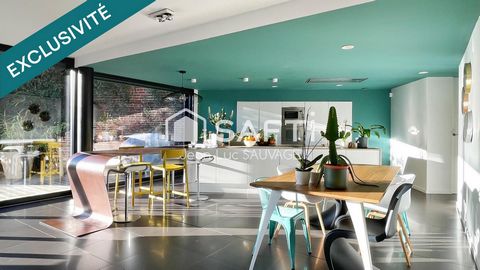 Rare Maison d'architecte Cubique - 4 chambres jardin garage