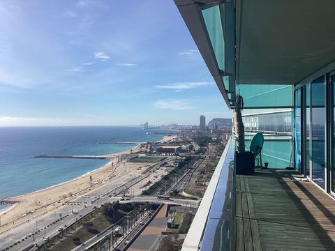 DIAGONAL MAR I FRONT MARÍTIM * POBLENOU * PASEO DE GARCIA FÀRIA EXCLUSIEF LUXE APPARTEMENT OP VERDIEPING NR. 23, AAN DE PROMENADE VAN BARCELONA. PANORAMISCH UITZICHT OVER DE STAD EN UITZICHT OP ZEE. PVP. 1.845.000,-€UROS PLUS KOSTEN TE BETALEN DOOR D...