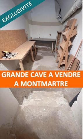 Grande cave saine de 12 m² (34 m³ utiles) – Montmartre, rue Lepic / Moulin Rouge