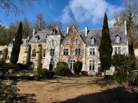 Late 19th century château on a 2.29ha park; Loir Valley. Built on an old priory of which part remains, this castle of approximately 600m² hab. includes 5 rooms and two suites decorated in fantastic and historical themes and two medieval rooms, an old...