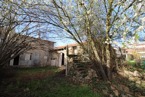 Dpt Haute Loire (43), à vendre AUREC SUR LOIRE maison en pierre et grange / terrain de 367m²