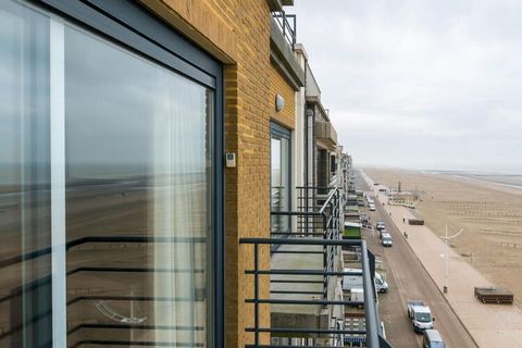 Apartment with 2 bedrooms, located on the 6th floor and on the seawall. Modern 2 room apartment on the 6th floor on the seafront in Koksijde. The apartment consists of hall, living room with sea view and open fully equipped kitchen, digital TV, Wifi,...
