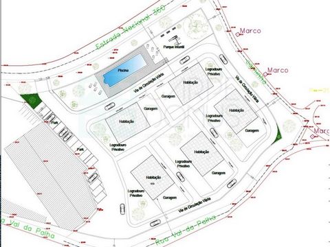 Lote de terreno com 7479m2; possui PIP para construção condomínio fechado de 5 moradias e piscina, junto ao centro da Benedita, Alcobaça, Leiria. Constituído por pinhal e eucaliptal, com viabilidade de construção (submetido PIP para 5 moradias) e com...