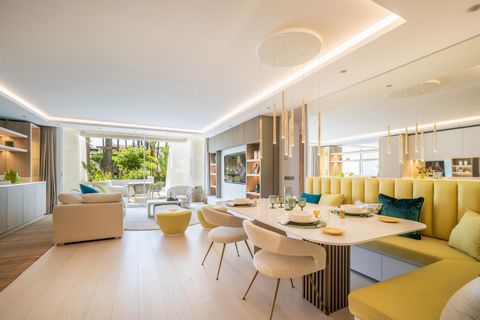 This modern apartment offers a perfect blend of luxury and relaxation in the prestigious Puente Romano resort. The open-plan living space flows seamlessly, filled with natural light and highlighted by stylish LED lighting. The living area opens onto ...