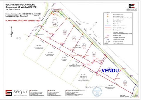 Terrain à vendre de 690 m² LE VAL SAINT PERE (50)