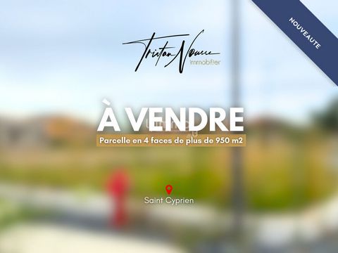 Terrain constructible d'environ 950m2 - Saint Cyprien