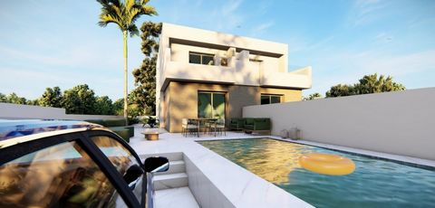 NEW BUILD SEMI-DETACHED VILLA IN DAYA NUEVA New Built 2 floors semi-detached villa in Daya Nueva. New Build villa with 3 bedrooms, 2 bathrooms, open plan kitchen with the lounge area, fitted wardrobes, private garden with the pool and parking space. ...