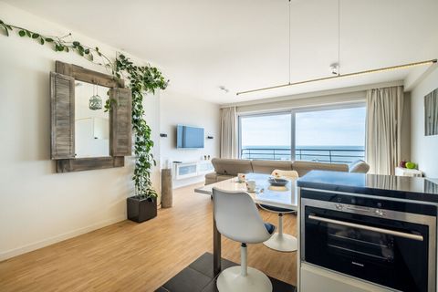 Moderne 2-Zimmer-Wohnung am Zeedijk, in der Nähe des Einkaufszentrums. Geschmackvoll eingerichtet mit großzügiger Sonnenterrasse. Balkon mit Meerblick. Stilvolle und luxuriöse Einrichtung. Layout Wohnzimmer mit Meerblick, ausgestattete Küche mit Vitr...