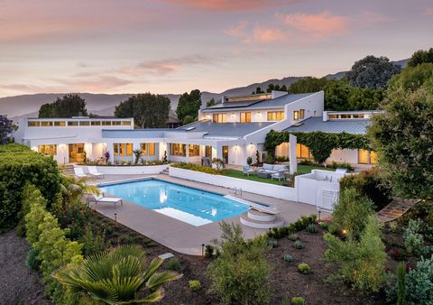 Perched atop a commanding hill in one of Santa Barbara's most sought-after foothill neighborhoods, this captivating contemporary residence exudes a luxurious ambiance. An extensive multi-year renovation was completed in 2023 making this turnkey home ...