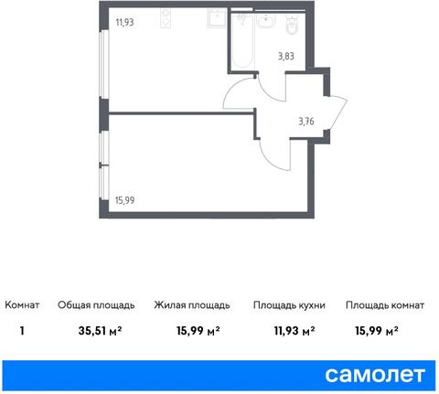 Продается 1-комн. квартира. Квартира расположена на 8 этаже 14 этажного панельного дома (Корпус 22, Секция 4) в ЖК «Остафьево» от группы «Самолет». «Остафьево» — масштабный жилой комплекс в Новой Москве, рядом с одноименным музеем-усадьбой и городски...